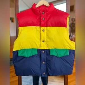 MOTHER Color Block Puffer Vest